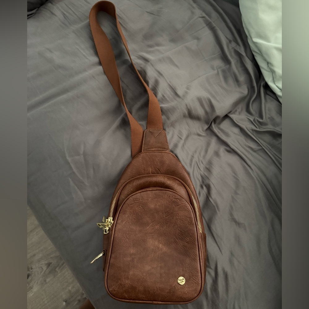 crossbody faux leather bag